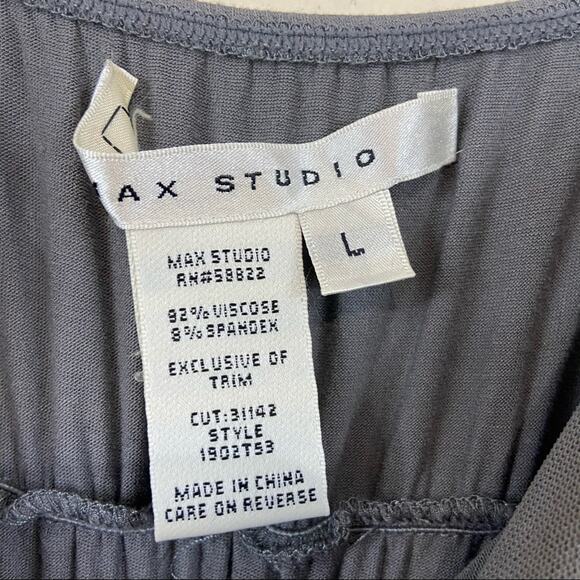 Max Studio | Gray Maxi Dress Sz L - Picture 4 of 4
